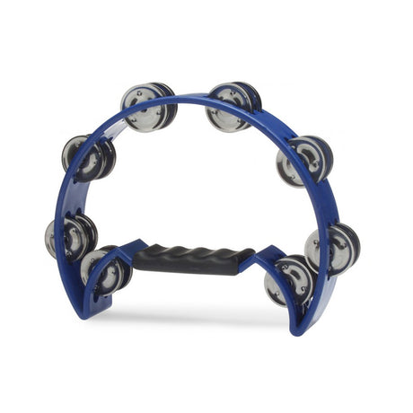 Stagg Cutaway Plastic Tambourine in Blue - 16 Jingles