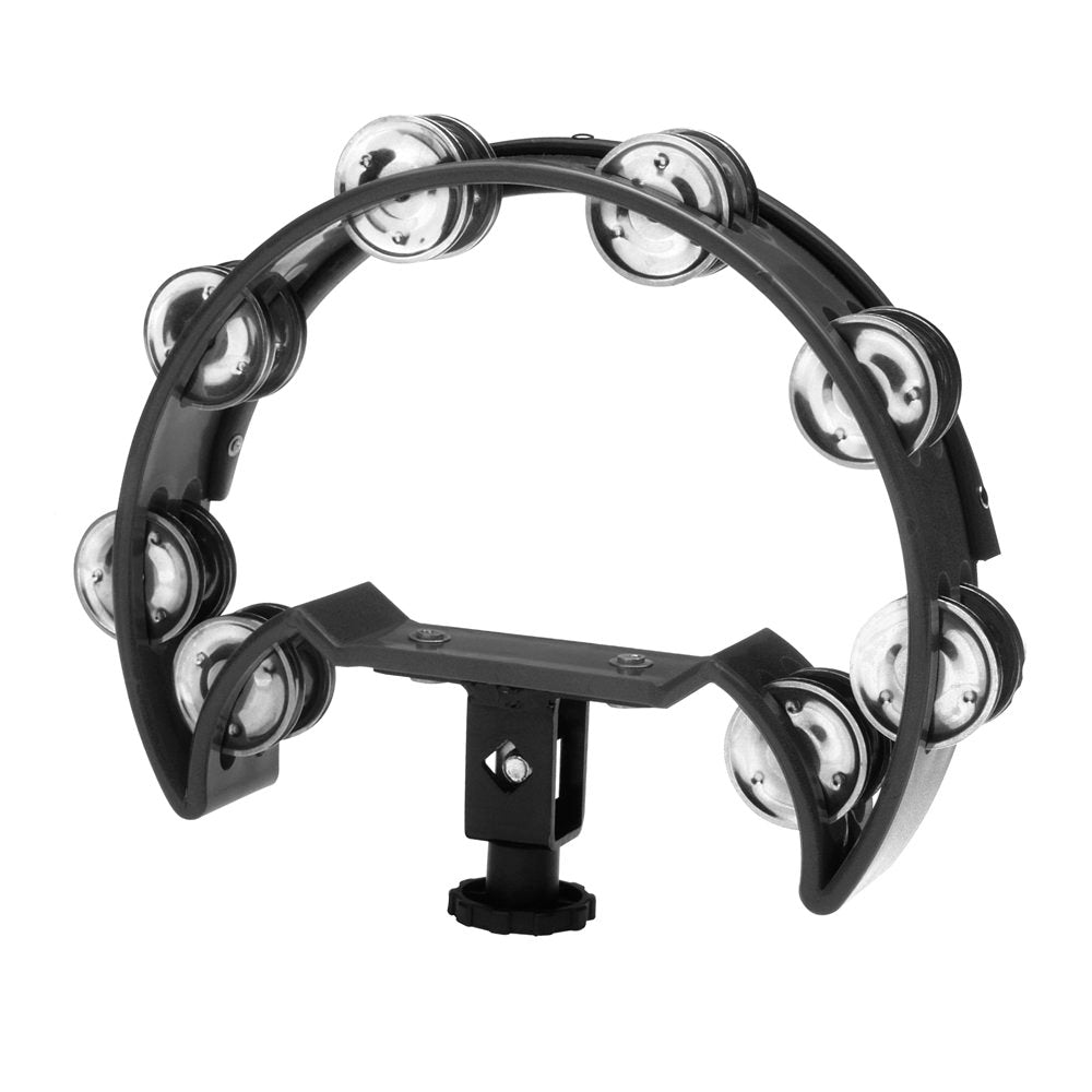 Stagg Cutaway Mountable Drumset Tambourine in Black Rattle&DrumMusic