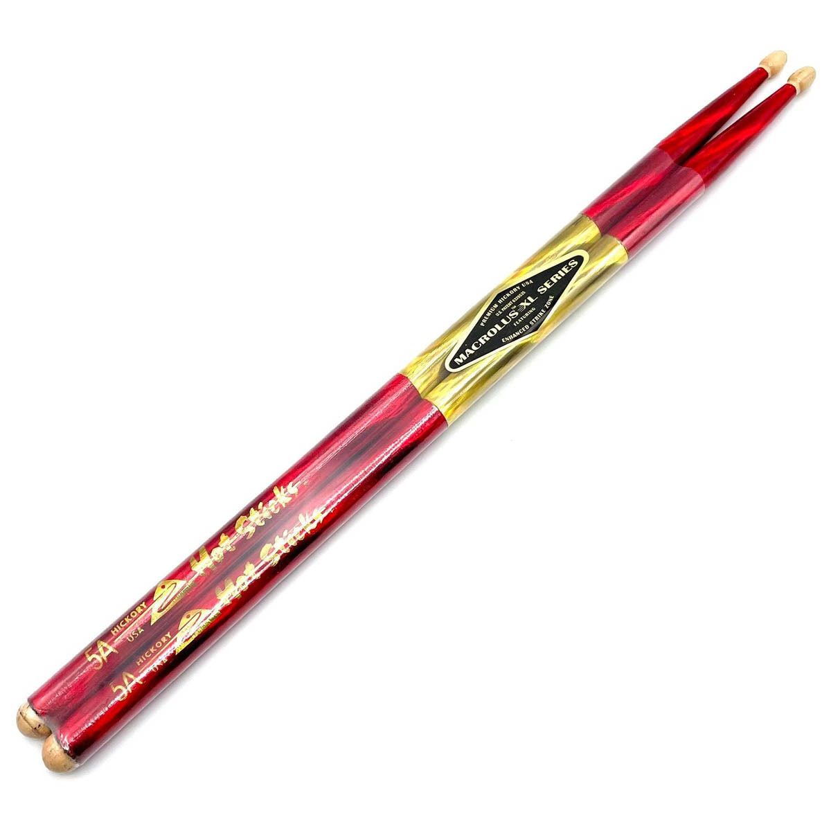 Hot Sticks Macrolus Drum Sticks - Red