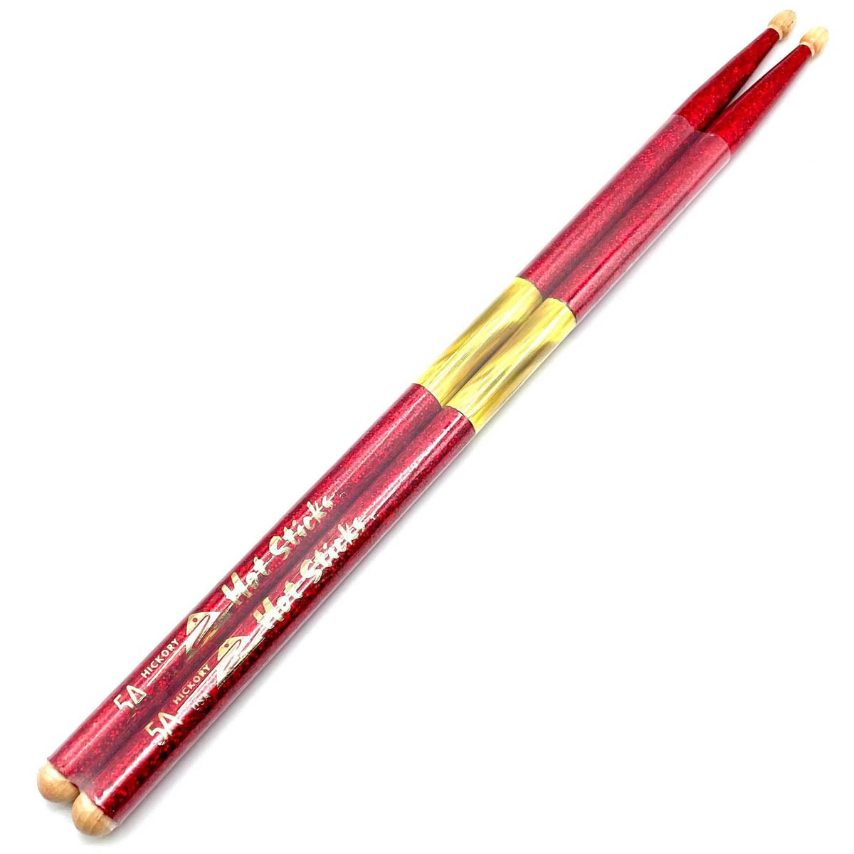 Hot Sticks Macrolus Drum Sticks - Red Sparkle