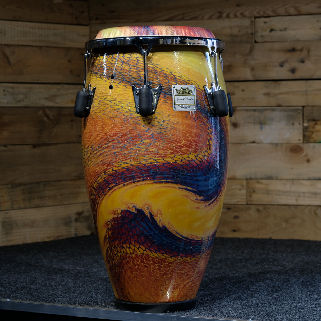 Pre-Owned Remo Jimmie Morales Signature Series 11.75" Conga in Serpentine Day