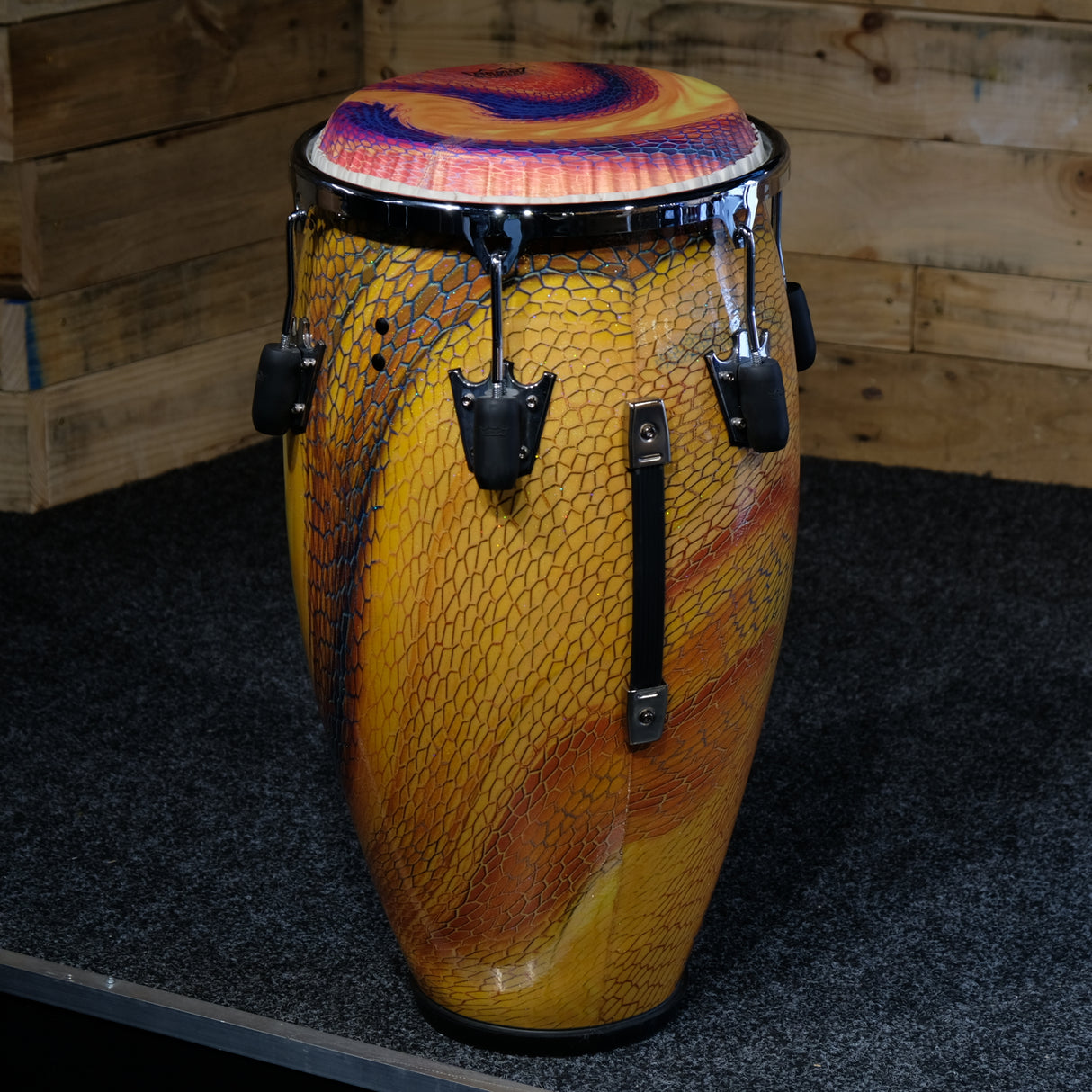 Pre-Owned Remo Jimmie Morales Signature Series 11.75" Conga in Serpentine Day