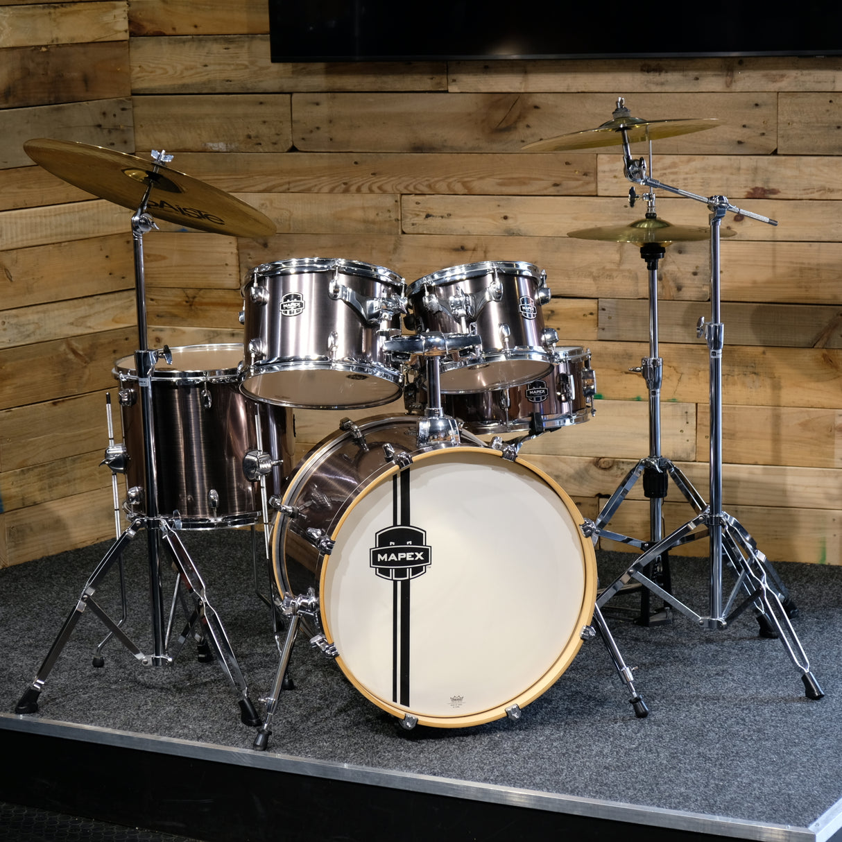 Pre-Owned Mapex Horizon 20" Fusion Drum Kit in Grey Steel w/ Paiste 101 Cymbals