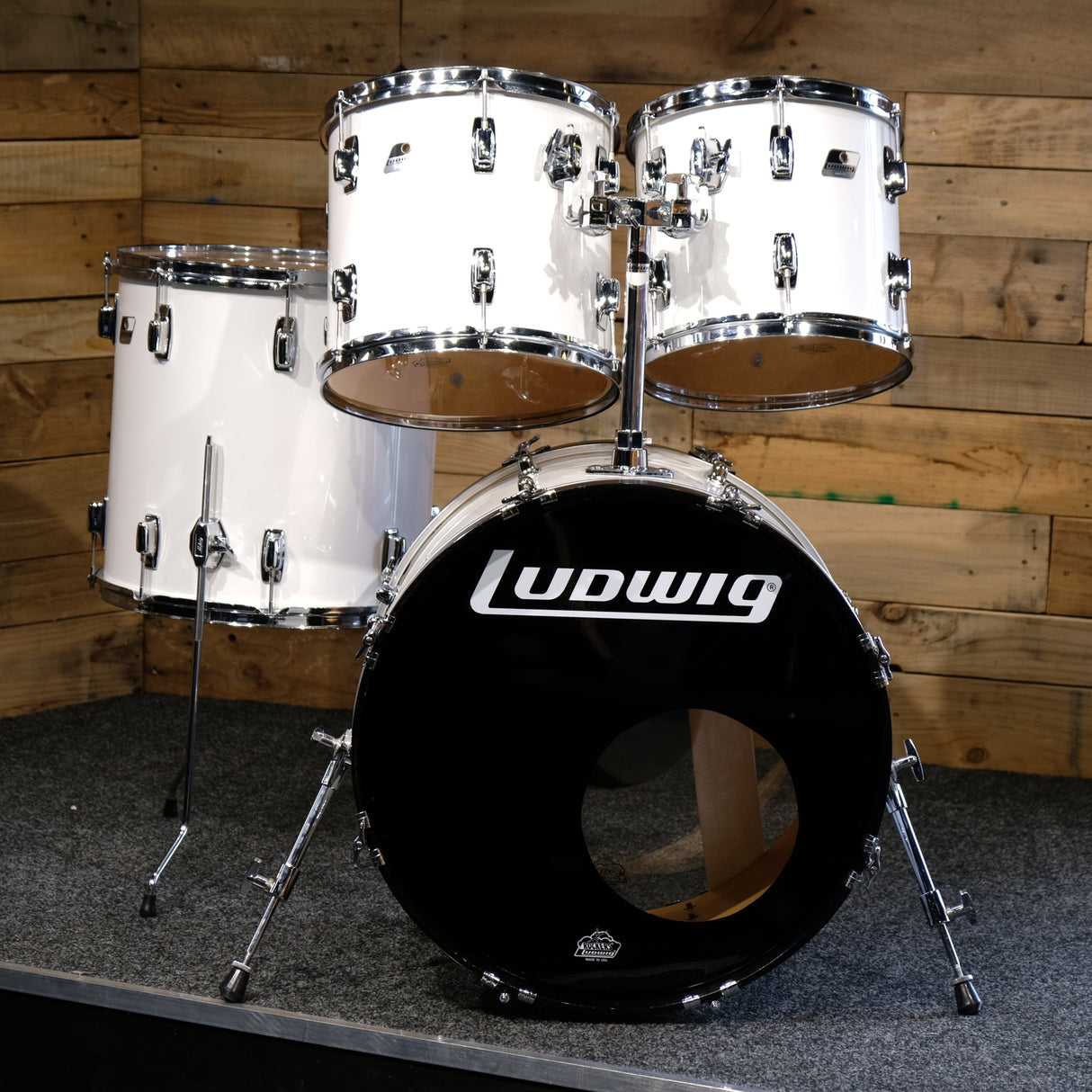 Pre-Owned Ludwig Rocker 4 Piece Shell Pack in White