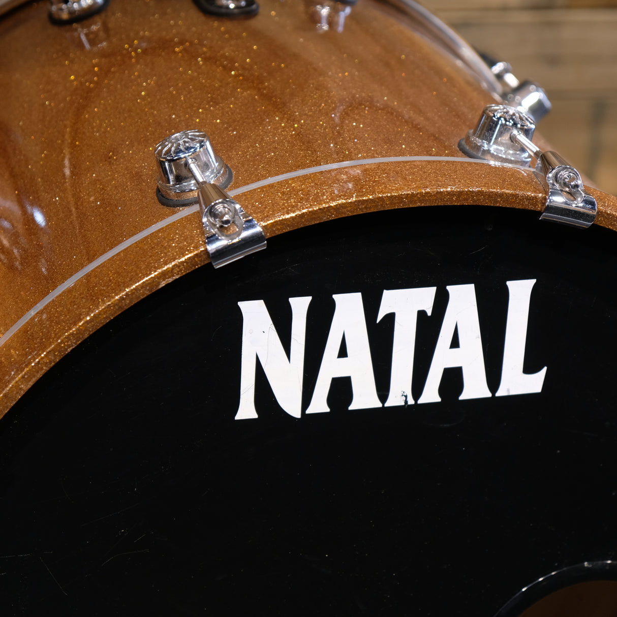 Pre-Owned Natal Café Racer 22″/18" 7-piece Shell Pack in Champagne Sparkle