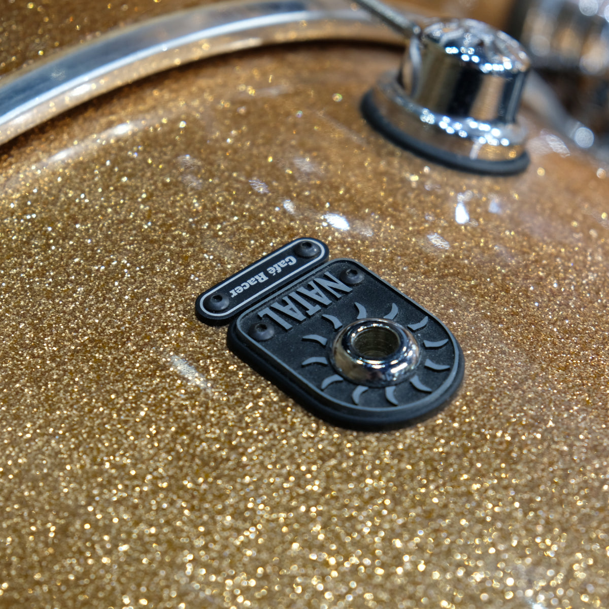 Pre-Owned Natal Café Racer 22″/18" 7-piece Shell Pack in Champagne Sparkle