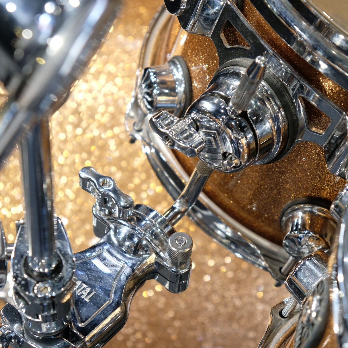 Pre-Owned Natal Café Racer 22″/18" 7-piece Shell Pack in Champagne Sparkle