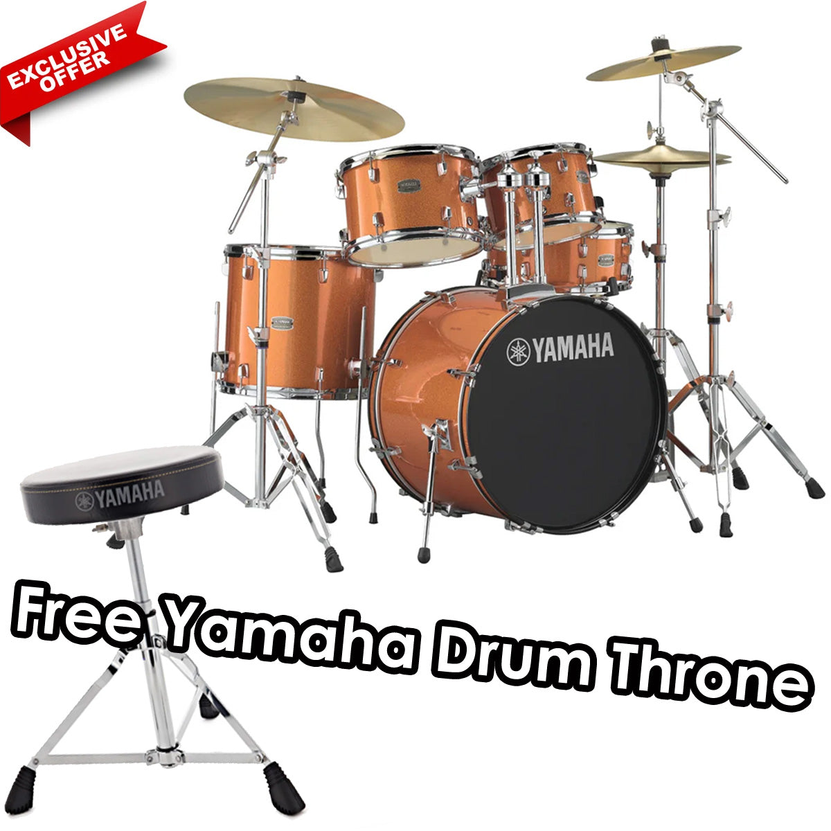 Yamaha Rydeen 20" Fusion Shell Pack with Paiste Cymbals **FREE Drum Throne**