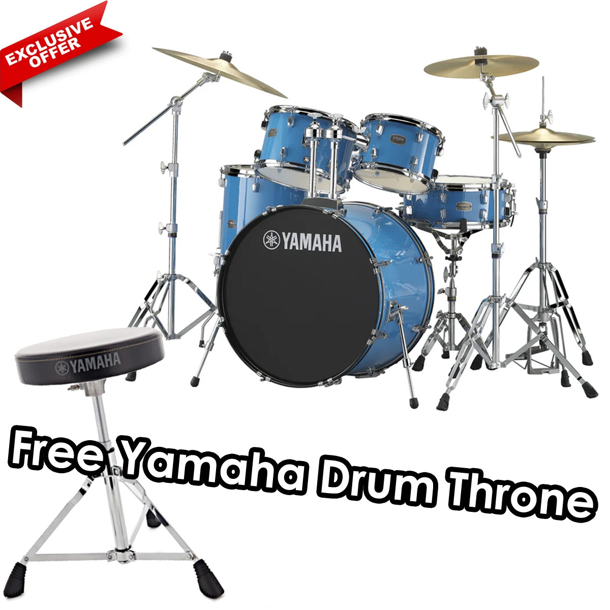 Yamaha Rydeen 22" Fusion Shell Pack with Paiste Cymbals **FREE Drum Throne**