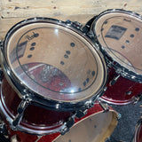 Pre-Owned Pearl Masters Maple Complete Shell Pack In Vermillion Sparkle