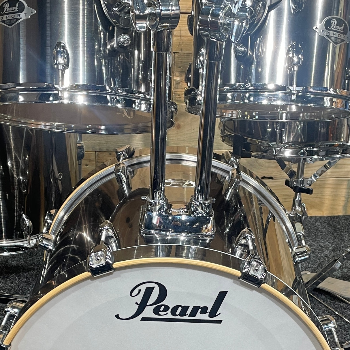 Pre-Owned Pearl Export EXX Drum Kit in Smokey Chrome