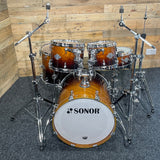 Pre-Owned Sonor Ascent Beech Studio Drum Kit in Burnt Fade