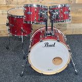 Pre-Owned Pearl Masters Maple Complete Shell Pack In Vermillion Sparkle