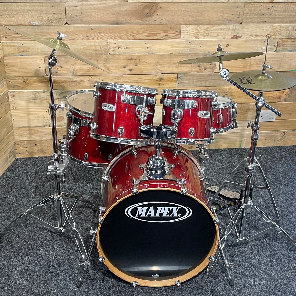 Pre-Owned Mapex Pro M Series Drum Kit in Trans Cherry Red