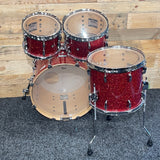 Pre-Owned Pearl Masters Maple Complete Shell Pack In Vermillion Sparkle