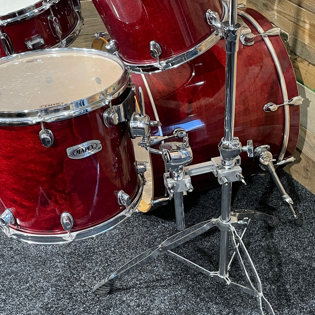 Pre-Owned Mapex Pro M Series Drum Kit in Trans Cherry Red