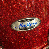 Pre-Owned Pearl Masters Maple Complete Shell Pack In Vermillion Sparkle