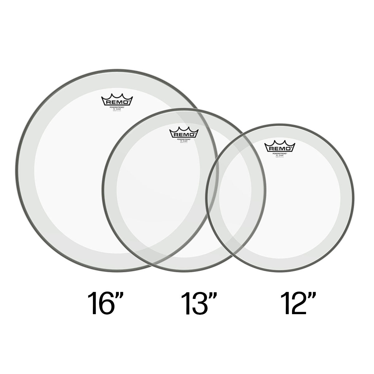 Remo Powerstroke P4 Tom Packs - Clear