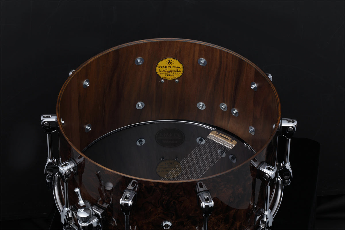 Tama Starphonic Walnut 14"x7" Snare Drum in Gloss Black Walnut Burl