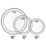 Remo Pinstripe Tom Packs - Clear