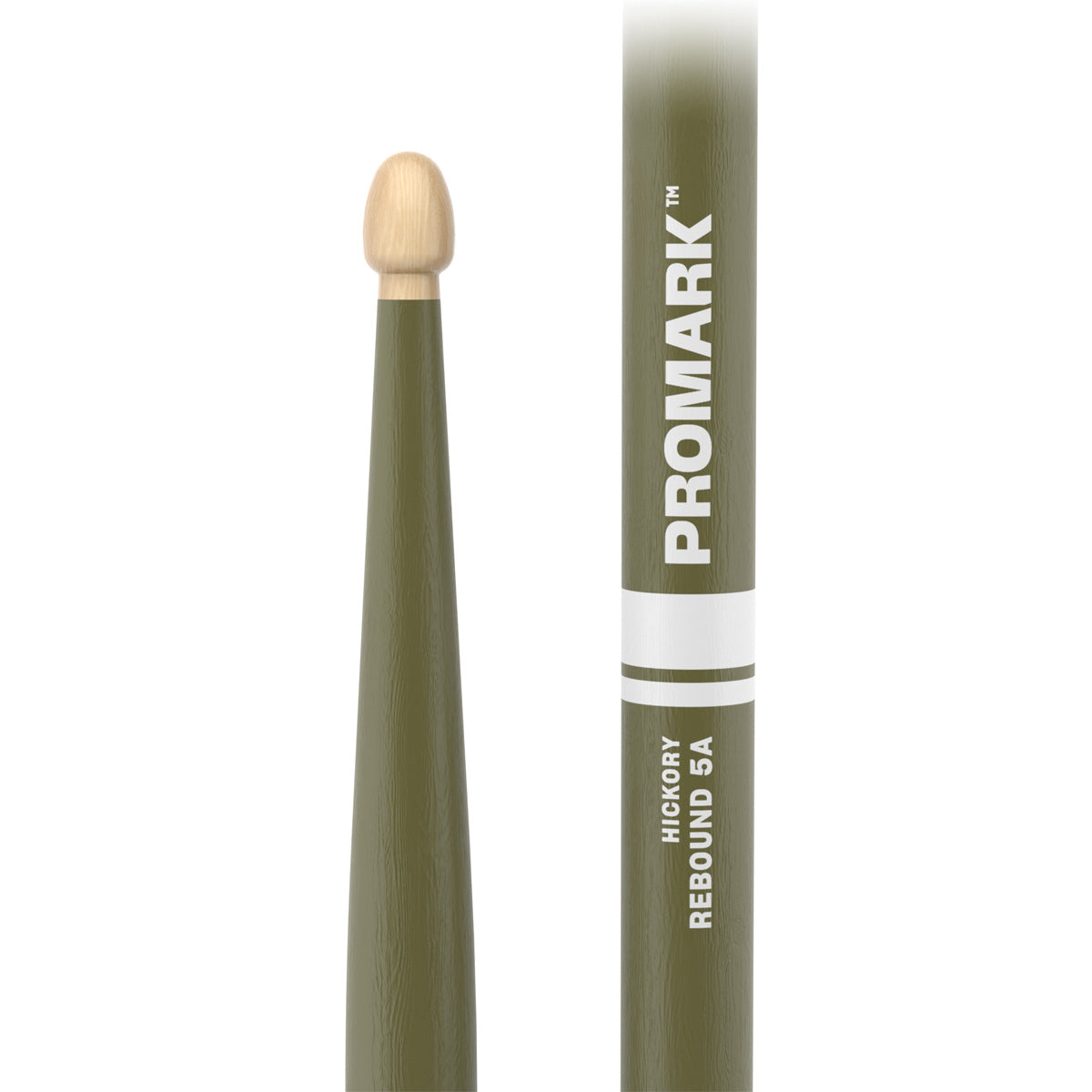 Pro-Mark Rebound 5A Hickory in Green - Wood Tip