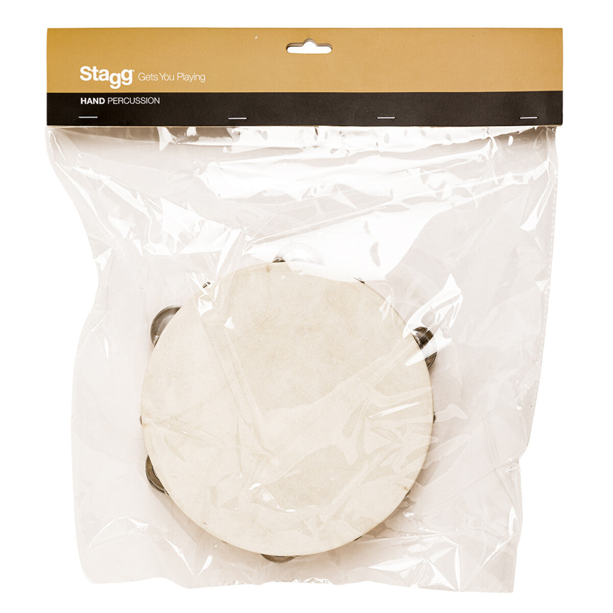 Stagg 8" Pretuned Wooden Tambourine - 1 Row of Jingles
