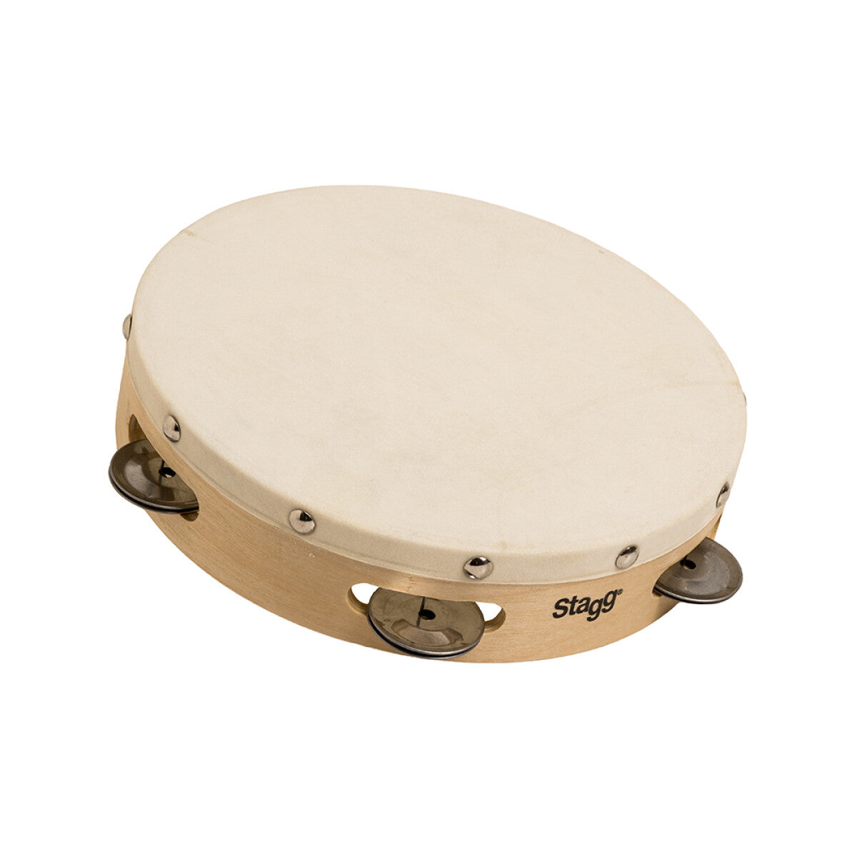 Stagg 8" Pretuned Wooden Tambourine - 1 Row of Jingles