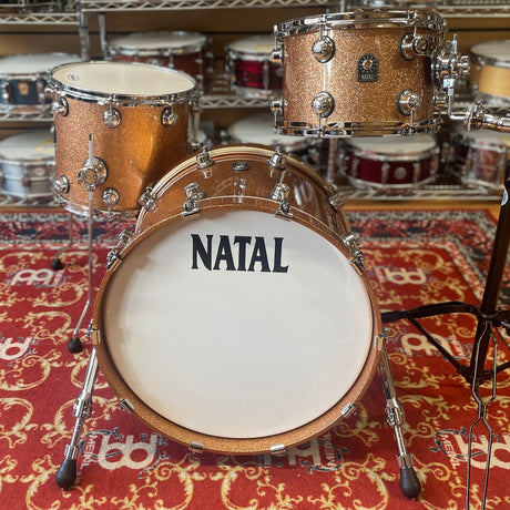 Pre-Owned Natal Café Racer 20″ 3-piece Shell Pack in Champagne Sparkle