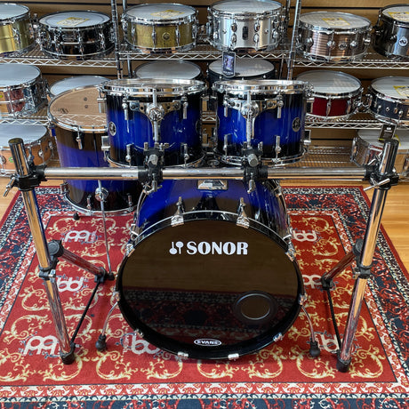 Pre-Owned Sonor Force 3007 SE Shell Pack in Midnight Fade Inc Gibraltar Rack