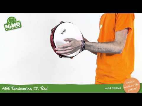 Nino Percussion 10" Tambourine in Various Colours