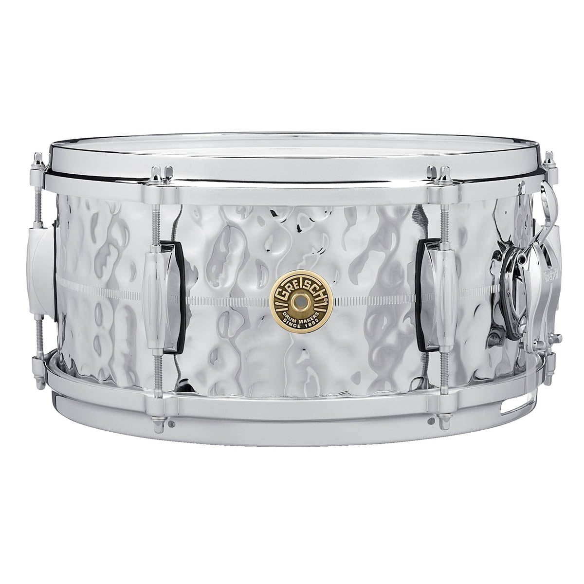Gretsch USA Hammered Chrome Over Brass 13"x6" Snare Drum