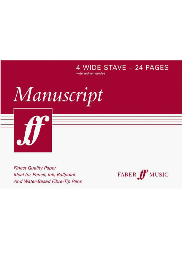 Manuscript Paper: 4 Stave, 24 Pages (A5)