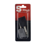 Stagg Audio Adapters - x2 Stereo Jack Sockets To Mono Jack Plug (Pack of 2)