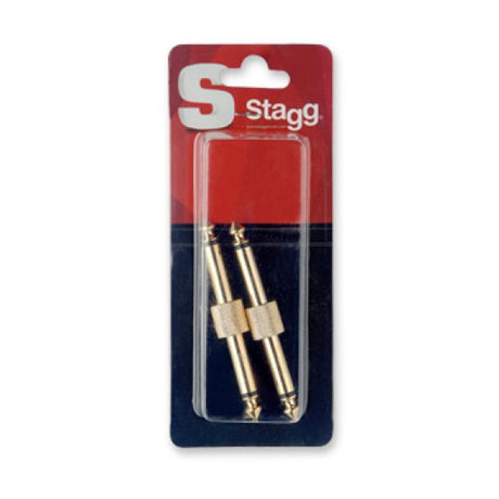 Stagg Audio Adapters - 1/4" Jack Plug To 1/4" Jack Plug (Pack of 2)
