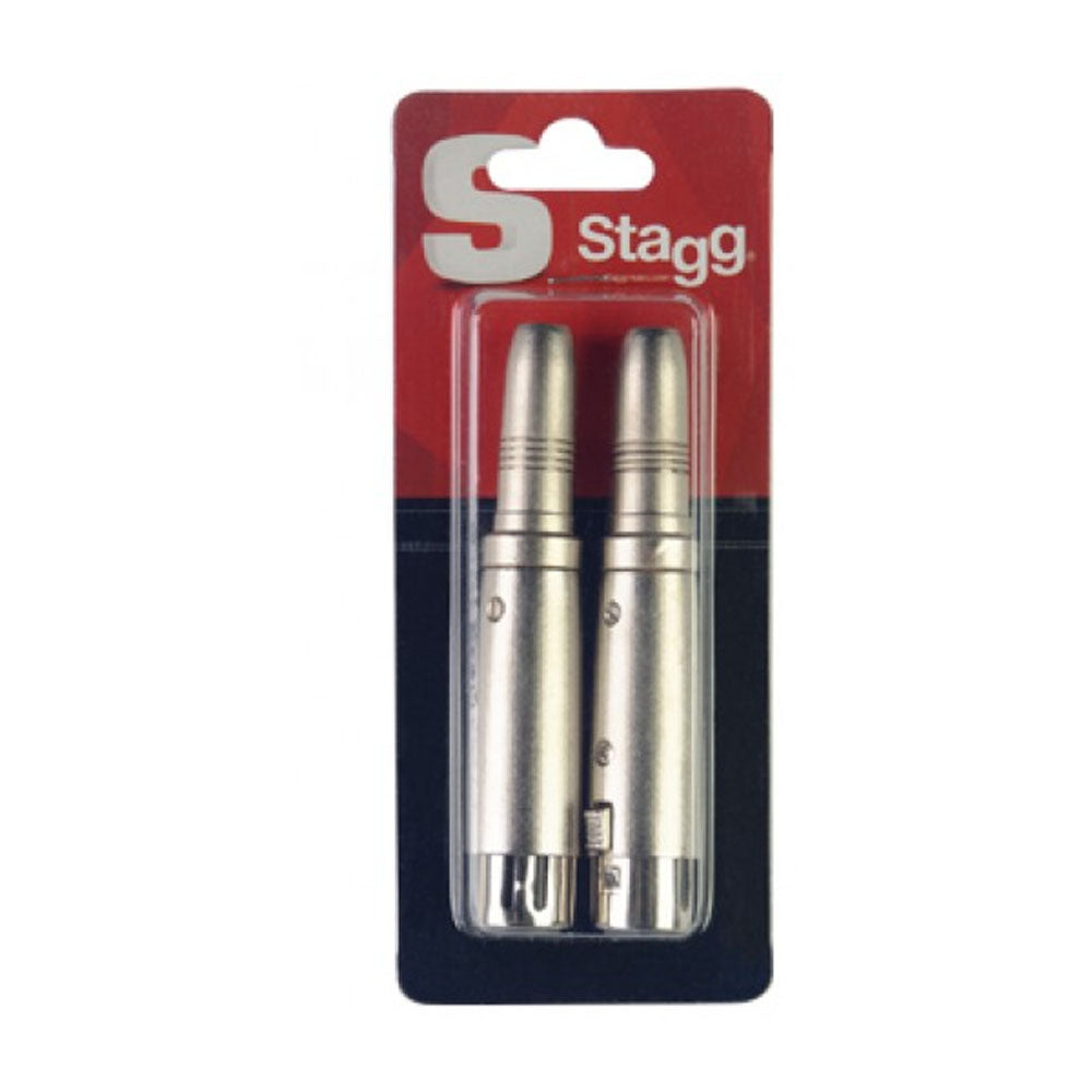 Stagg Audio Adapters - Female XLR To 1/4" Jack Socket (Pack of 2)