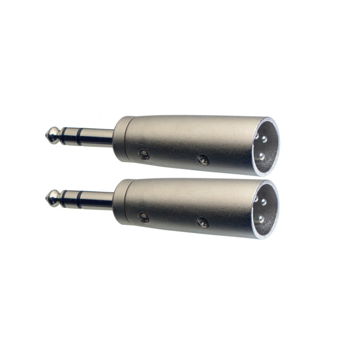 Stagg Audio Adapters - Male XLR To 1/4" Stereo Jack Plug (Pack of 2)