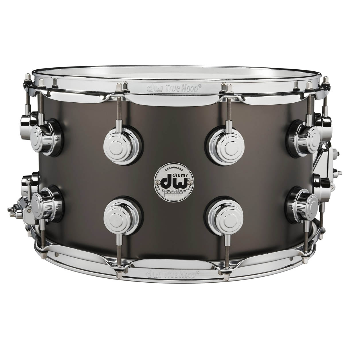 DW Collector's Series 14"x8" Satin Black Over Brass Snare