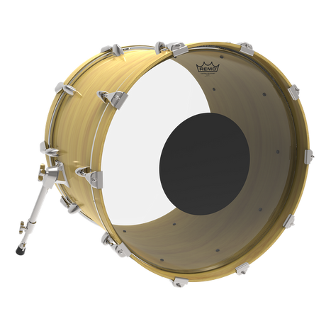 Remo Controlled Sound Bass Drum - Clear Black Dot (CS Dot)