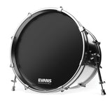 Evans EQ3 Bass Drum Resonant Head - Black (No Port)