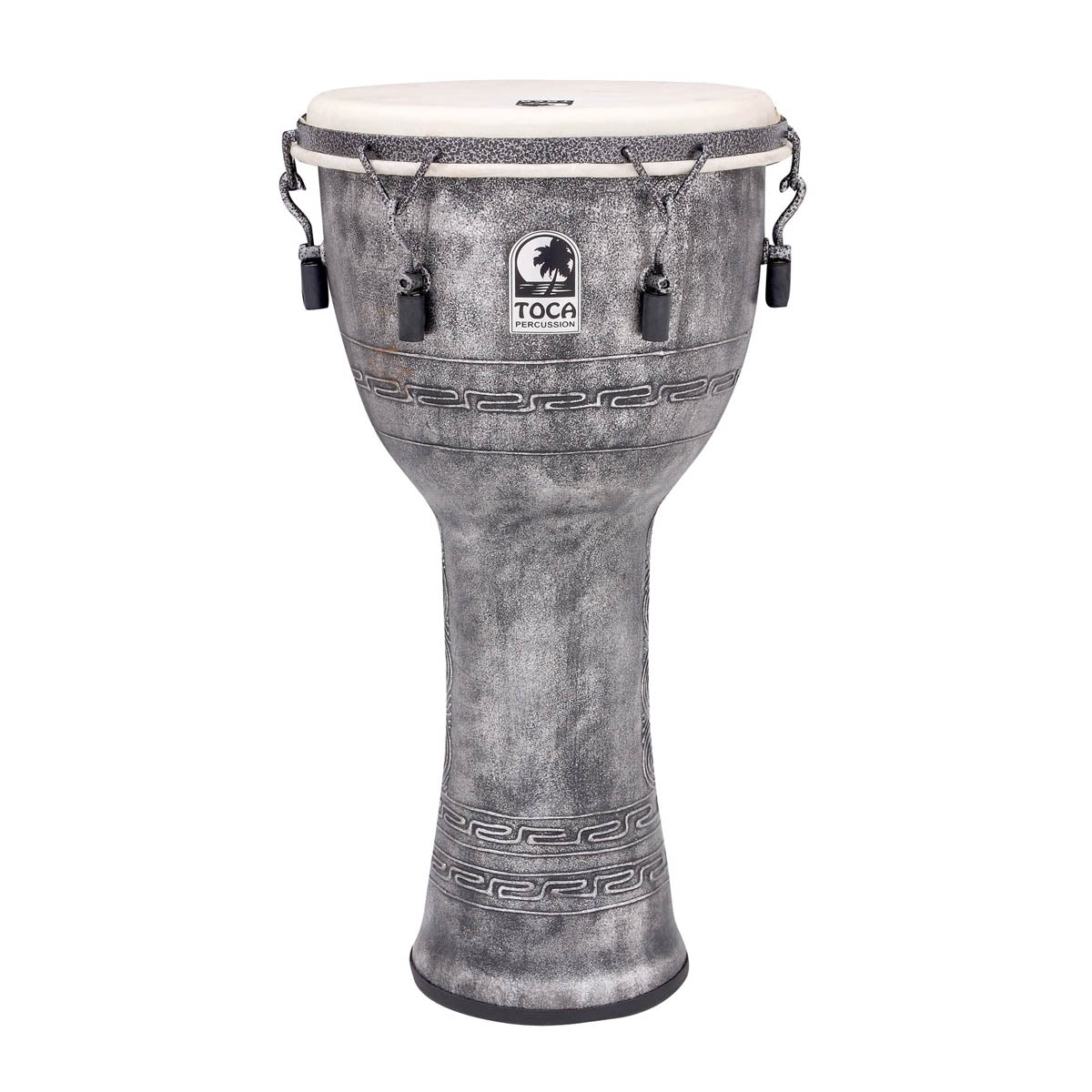 Toca Freestyle Mechanically Tuned 12’’ Djembe in Antique Silver