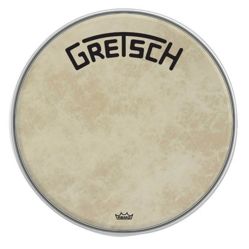 Gretsch USA Broadkaster Bass Drum Logo Heads - Fiberskyn Ambassador