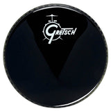Gretsch USA Bass Drum Logo Heads - Ebony Ambassador