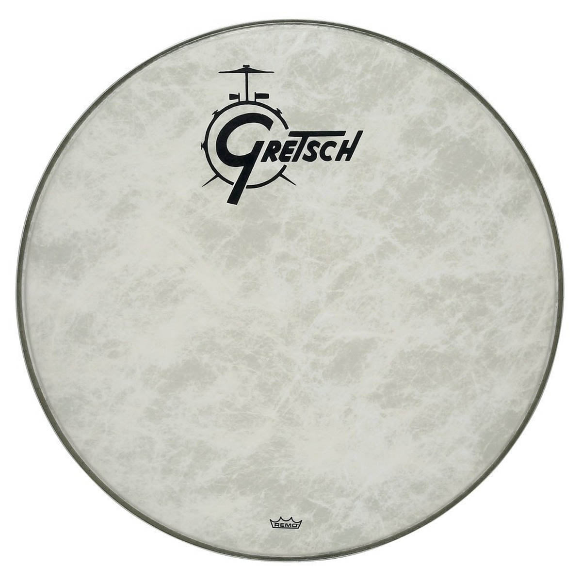 Gretsch USA Bass Drum Logo Heads - Fiberskyn Ambassador
