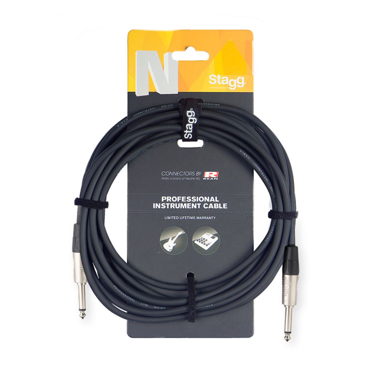 Stagg N-Series Instrument Cable - 1/4" Jack Plug To 1/4" Jack Plug