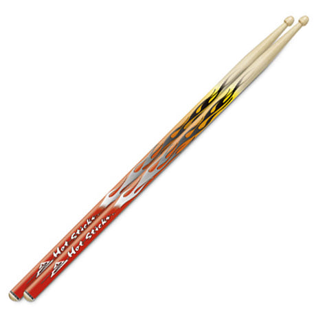 Hot Sticks Artisticks Drum Sticks - Red Flame