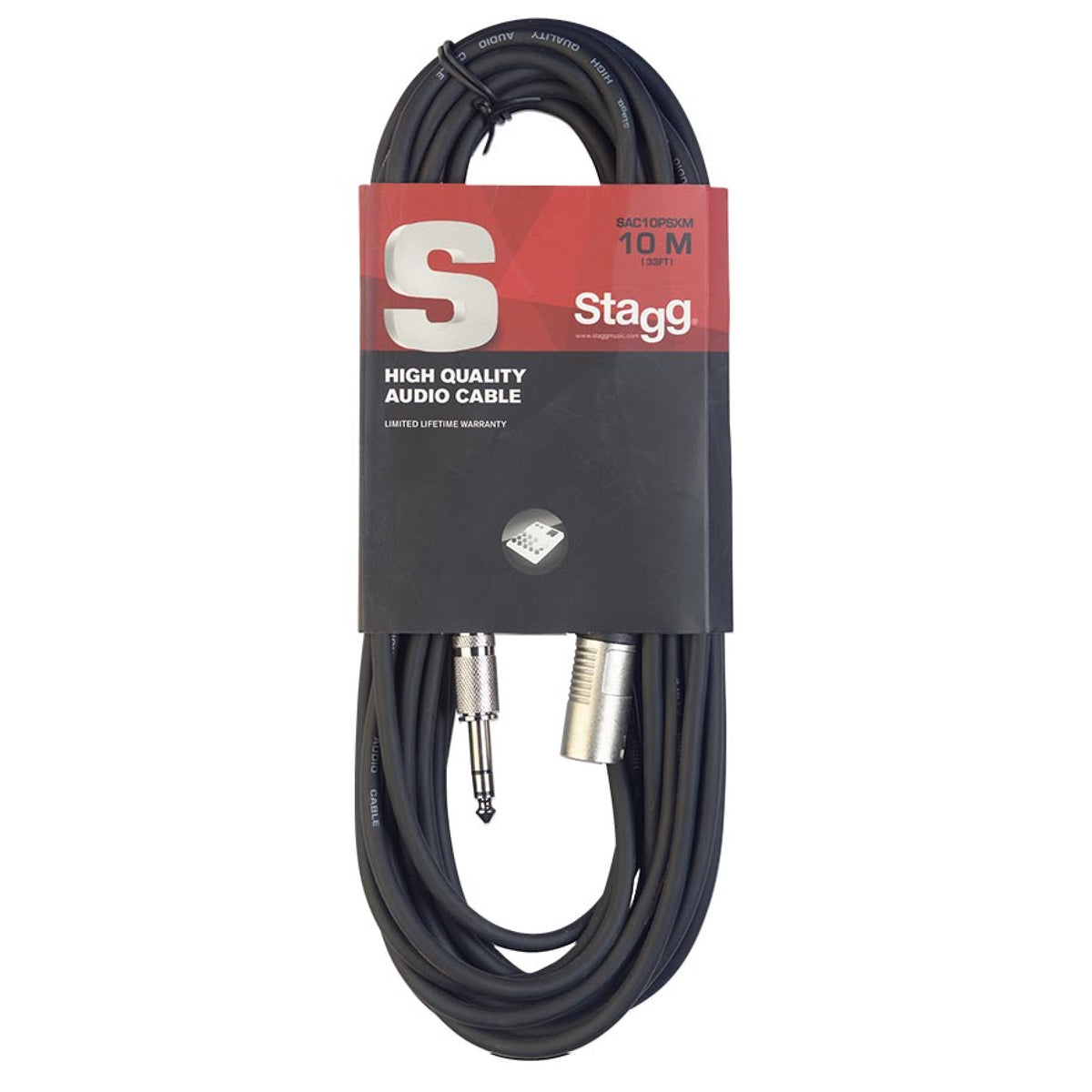 Stagg S-Series Audio Cable - Balanced 1/4" Stereo Jack Plug to Male XLR