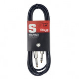 Stagg S-Series Audio Cable - 1/4" Stereo Jack to 1/4" Stereo Jack