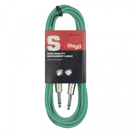 Stagg S-Series Deluxe Coloured Instrument Cable - 1/4" Jack Plug To 1/4" Jack Plug