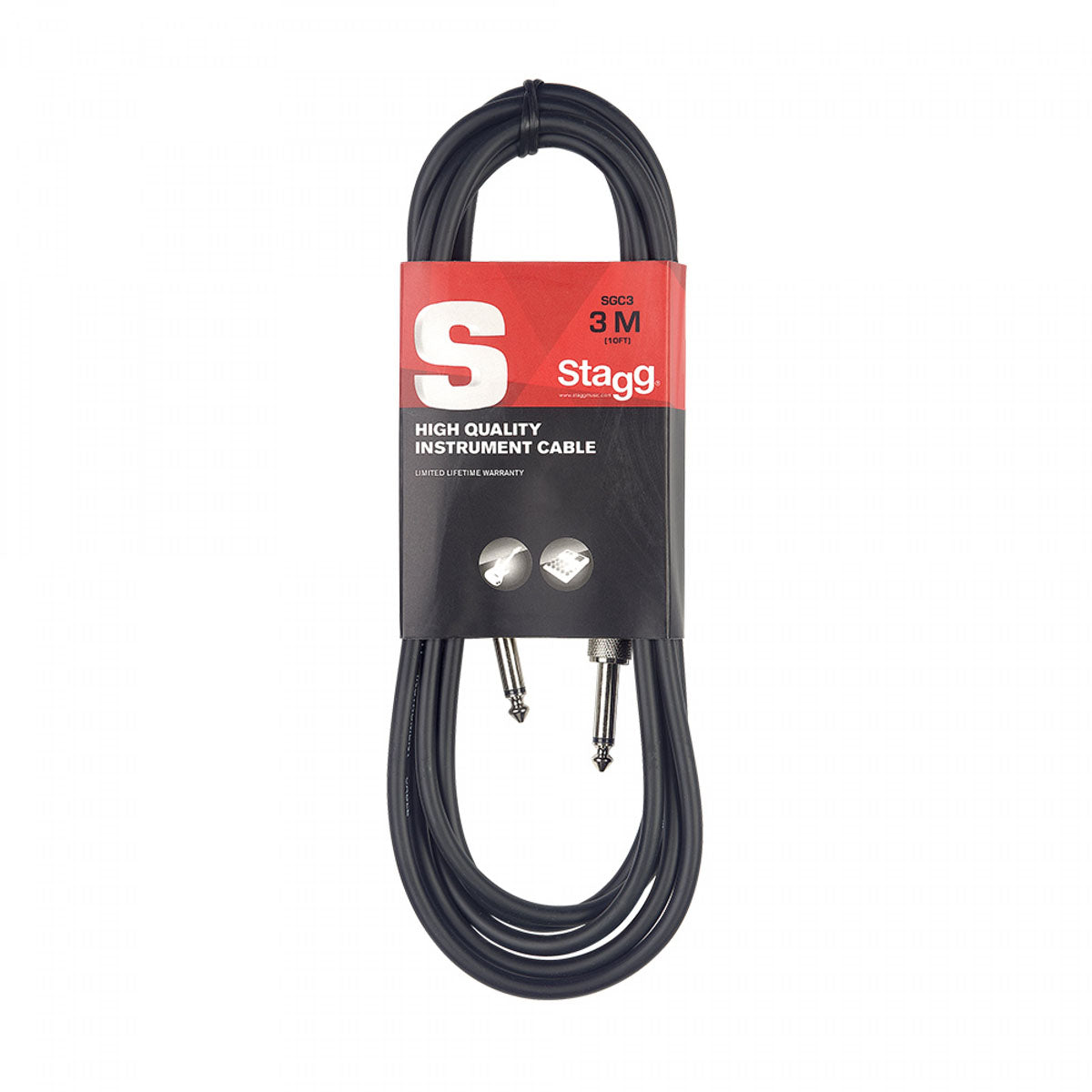 Stagg S-Series Instrument Cable - 1/4" Jack Plug to 1/4" Jack Plug