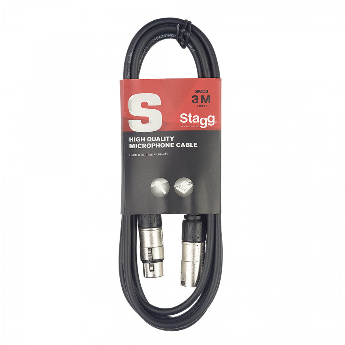 Stagg S-Series Microphone Cable - Female XLR To Male XLR